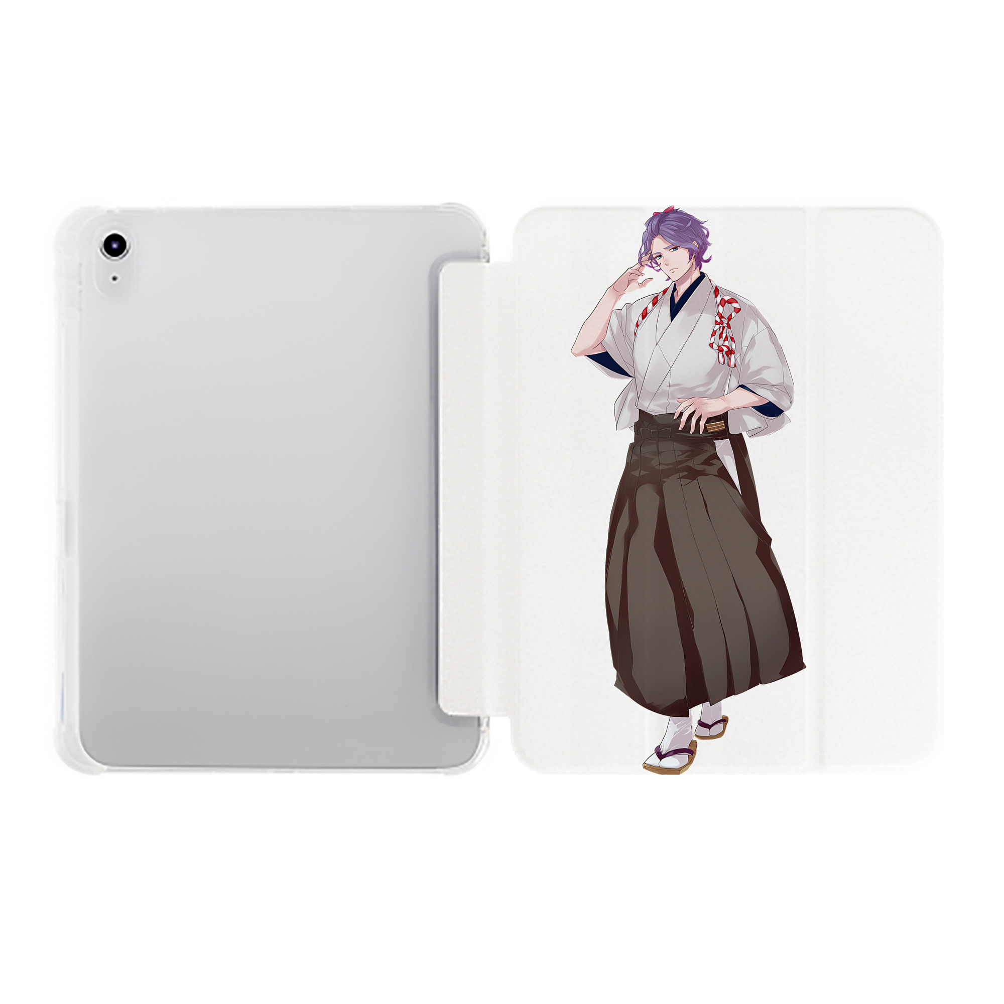 （画像用） 刀剣乱舞 Touken Ranbu IPad ケース ペン収納付き 三つ折りスタンド PUレザー×シリコン 対応機種9.5/10.5/10.9インチ